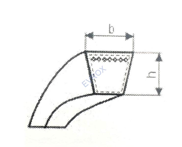 Klinový remeň 17x1000 Li/ 1040 LW