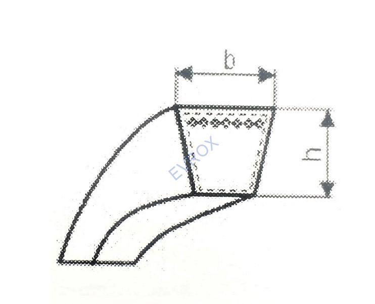 Klinový remeň 17x1170 Li/ 1210 LW