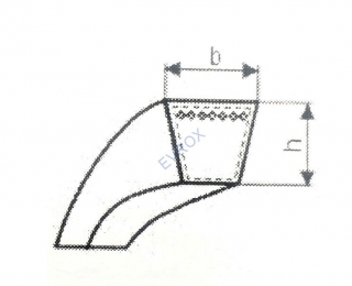 Klinový remeň 13x1180 Li/ 1210 LW