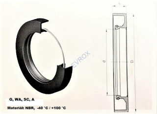 Gufero G 162x190x15 